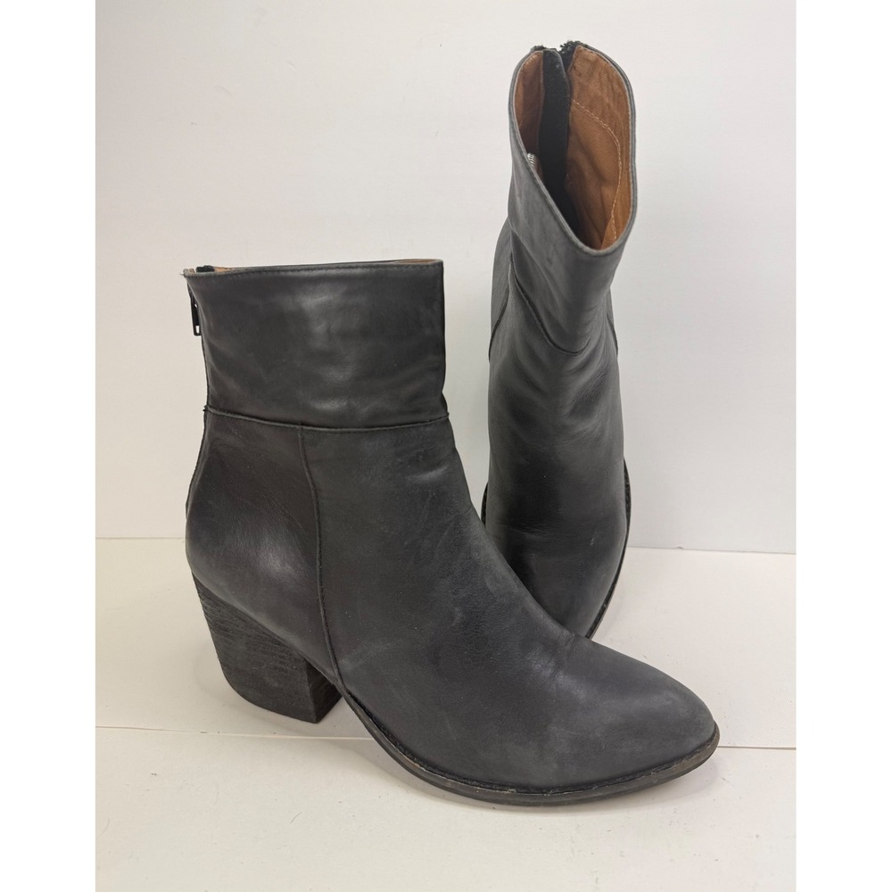 Jeffrey Campell Ibiza Last Rosmore Leather Zip Ankle Boots Size 8